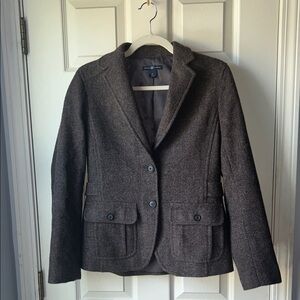GAP 100% Wool Y2K Brown Blazer Jacket |Size 6